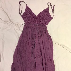 Windso Boho backless berry maxi dress
